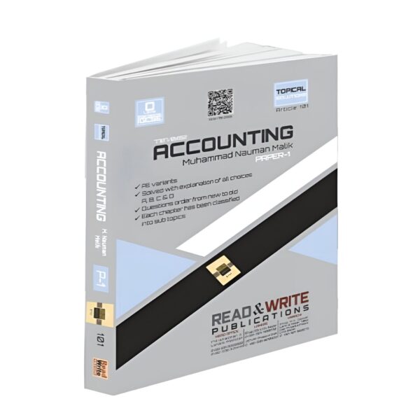Accounting A Level MCQs P1 Topical Past Papers Art #111 Front cover