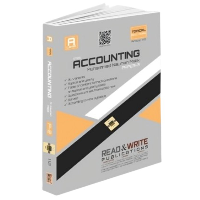 Accounting AS Level P2 Topical Past Papers Art #112 image cover