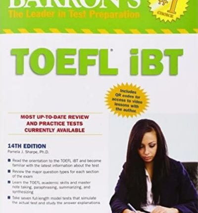 Barrons TOEFL iBT 12th Edition Exam Preparation Book Cover
