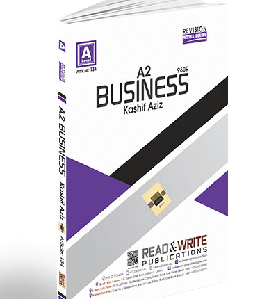 Business A2 Level Notes by Kashif Aziz Article No 134 book cover