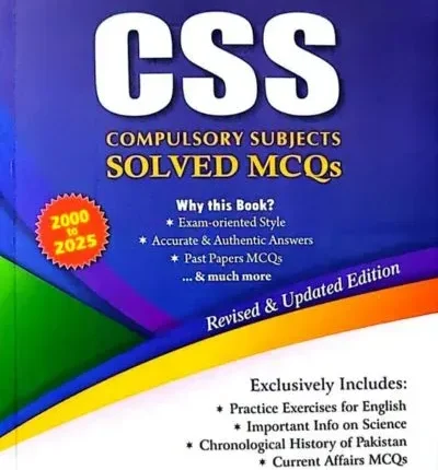 CSS Compulsory Subjects Solved MCQs 2000 to 2025 By Jahangir World Times book cover
