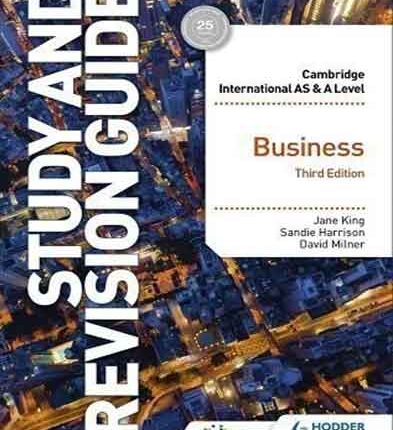 Cambridge AS & A Level Business Studies Revision Guide Hodder 3rd Edition front cover