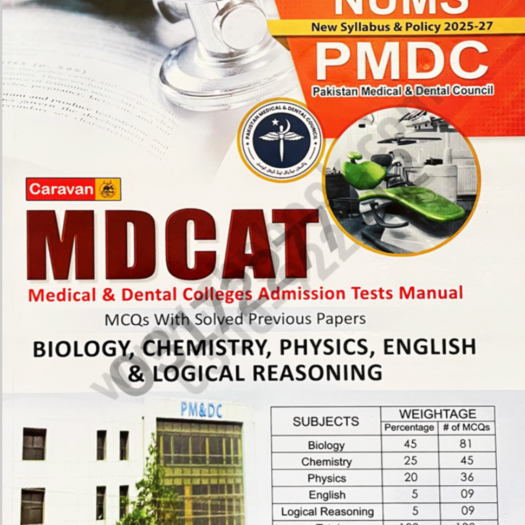 Caravan NUMS MDCAT Prep 2025 -2027 book cover