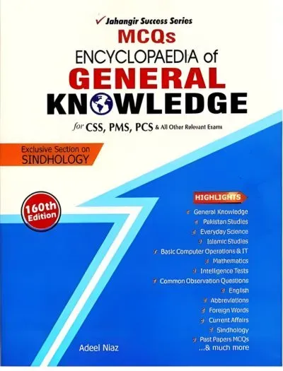 Encyclopedia of General Knowledge MCQs By Adeel Niaz – JWT Updated & Revised Cover