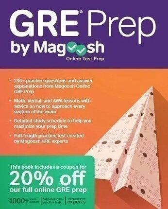 GRE Prep by Magoosh book cover