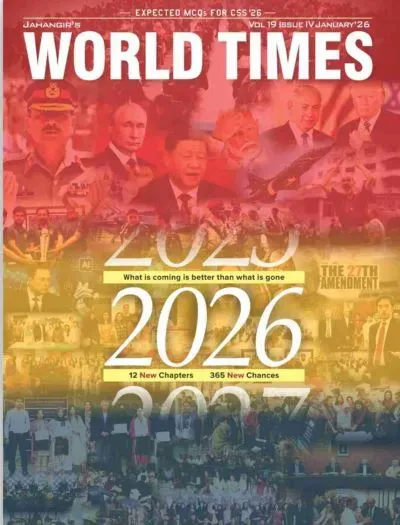 Jahangir World Times Magazine January 2026 book cover