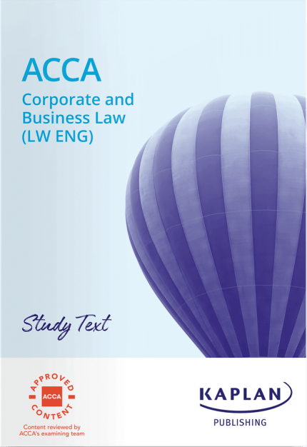 "Kaplan ACCA F4 Corporate and Business Law Study Text 2025 (LW ENG) cover image"