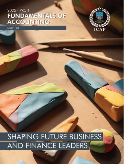 PRC-1 Fundamentals of Accounting (ICAP Study Text) 2025 book cover
