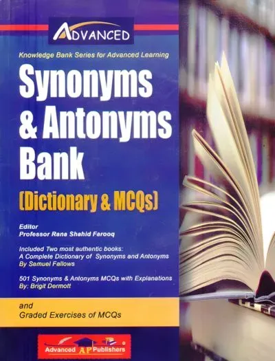 Synonyms & Antonyms Bank By Rana Shahid Farooq – Advanced book cover