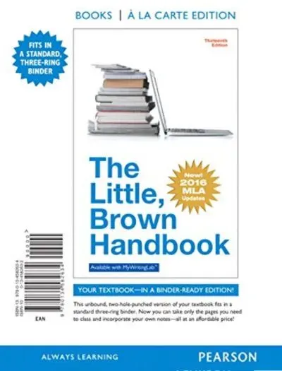 The Little Brown Handbook 13th Edition book cover