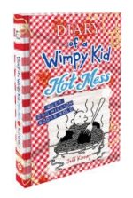 "Right side spine of Hot Mess Diary of a Wimpy Kid Volume 19 by Jeff Kinney, 2024 release"