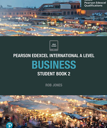 "Pearson Edexcel International AS & A Level Business Student Book 2 cover image."
