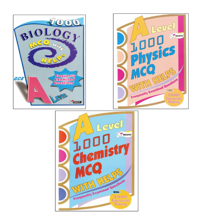 A Level 1000 MCQs with Helps Redspot – 3 Book Bundle 2025 Image Cover
