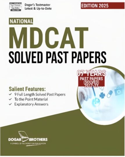 National MDCAT Solved Past Papers 2025 book cover