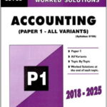 Redpsot AS Level Accounting Paper 1 Classified Worked Solutions 2026 Book cover
