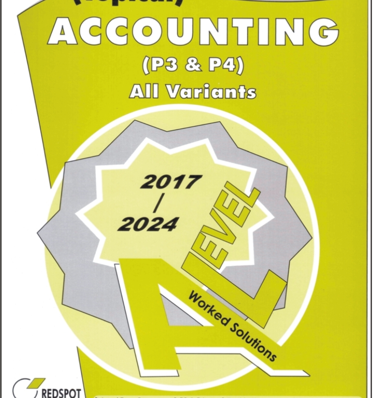 Redspot A Level Accounting 2025 Solved Topical Papers 3 and 4 Book Cover