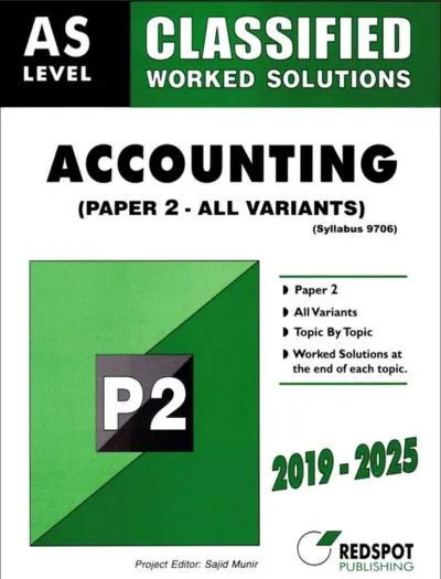 Redspot A Level Accounting Paper 2 Classified – All Variants for 2026 Exams Front cover