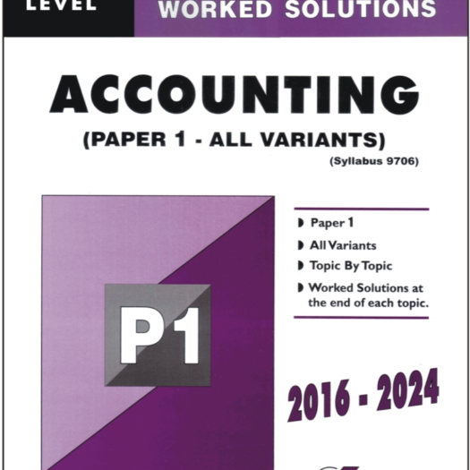 Redpsot AS Level Accounting Paper 1 Classified Worked Solutions 2025 Book Cover
