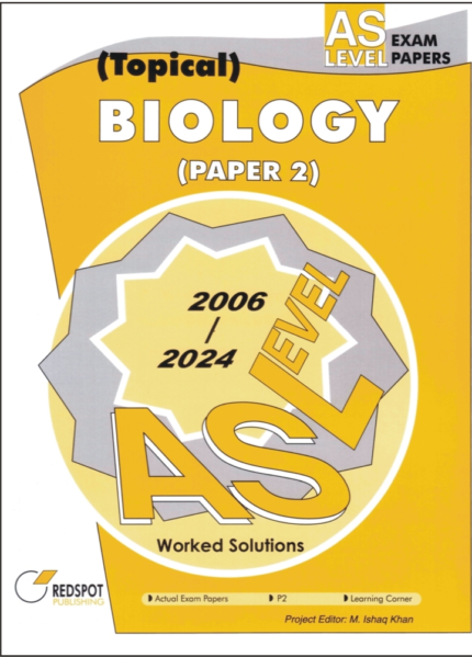 Redspot AS Level Biology Paper 2 Topical Solved 2025 Edition Book Cover