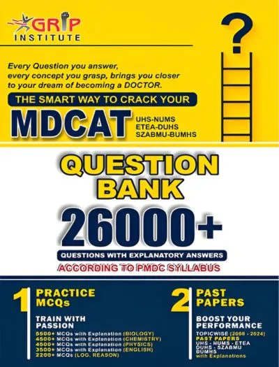 GRIP MDCAT 26000+ Question Bank 2026 book cover