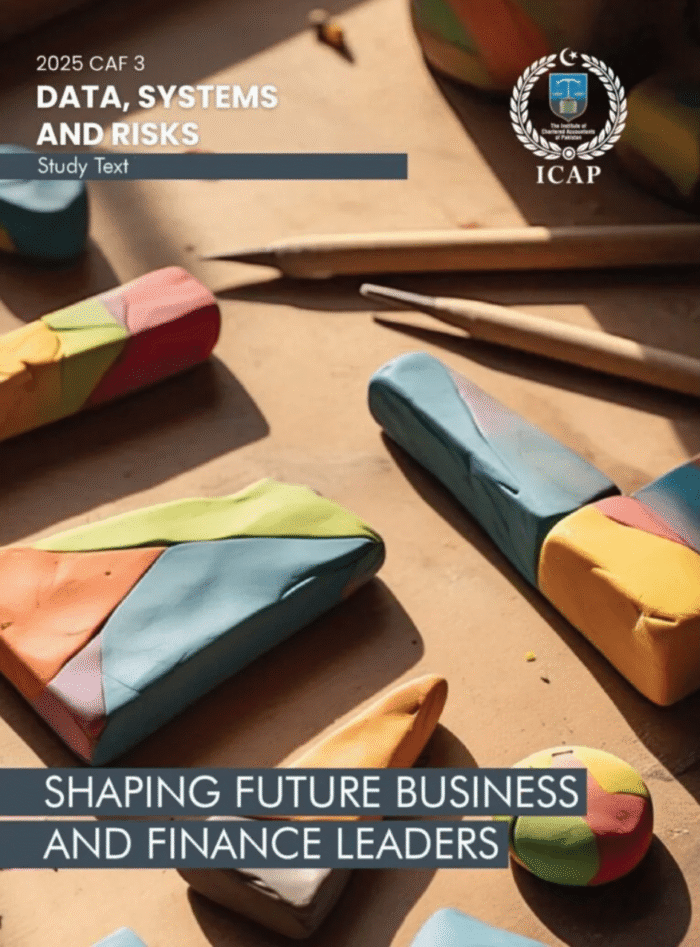 CA CAF-3 Data Systems & Risks Study Text 2025 – ICAP CA Guide Book Cover