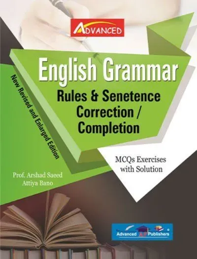 English Grammar Rules & Sentence Correction Completion by Advanced Publishers book cover