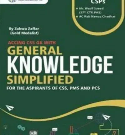 General Knowledge Simplified by Zahwa Zaffar Nishtar Publications Latest Editiob Book Cover
