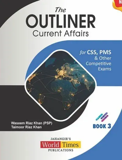 The Outliner Current Affairs Plus by Waseem Riaz Khan JWT book cover
