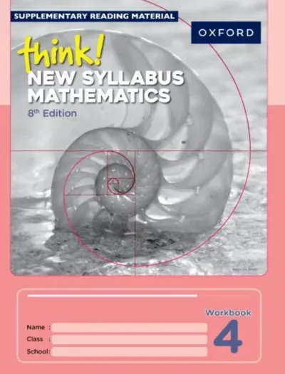 Think! New Syllabus Mathematics Workbook 4 8th Edition book Cover