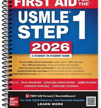 First Aid for the USMLE Step 1 2026 Latest Edition book cover