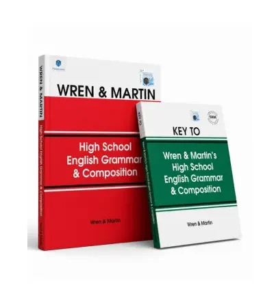 High School English Grammar & Composition with Key By Wren & Martin (2 Books Set) book cover