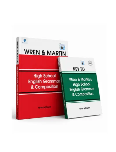 High School English Grammar & Composition with Key By Wren & Martin (2 Books Set) book cover
