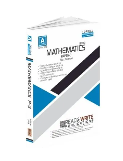 Mathematics A Level Paper 3 Topical Worked Solutions Article No 378 Book cover