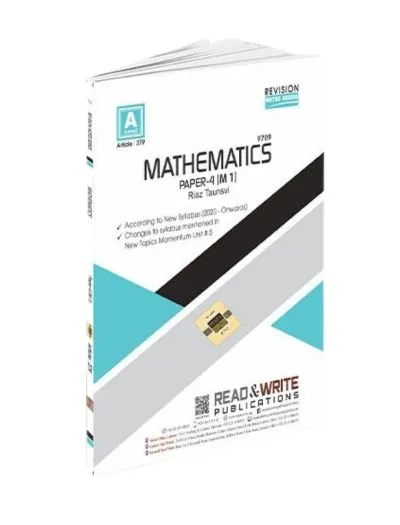 Mathematics A Level Paper 4 (M1) Revision Notes Article No 279 Book cover