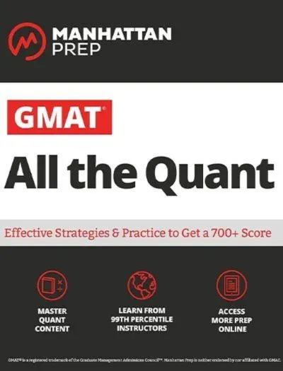 Manhattan GMAT Prep All the Quant 2026 Cover