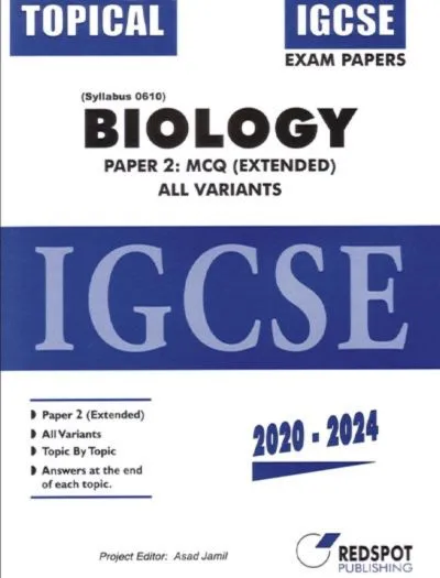 Redspot IGCSE Biology Topical Paper 2 MCQ (Extended) 2025 Edition
