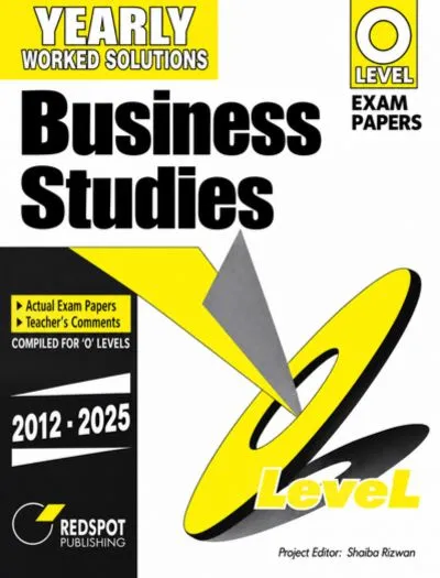 Redspot O Level Business Studies Yearly 2026 Edition Cover